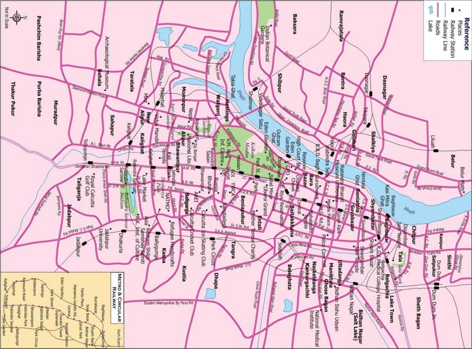 Kolkata Bus Network Map